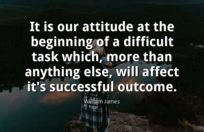 It is Our Attitude – William James